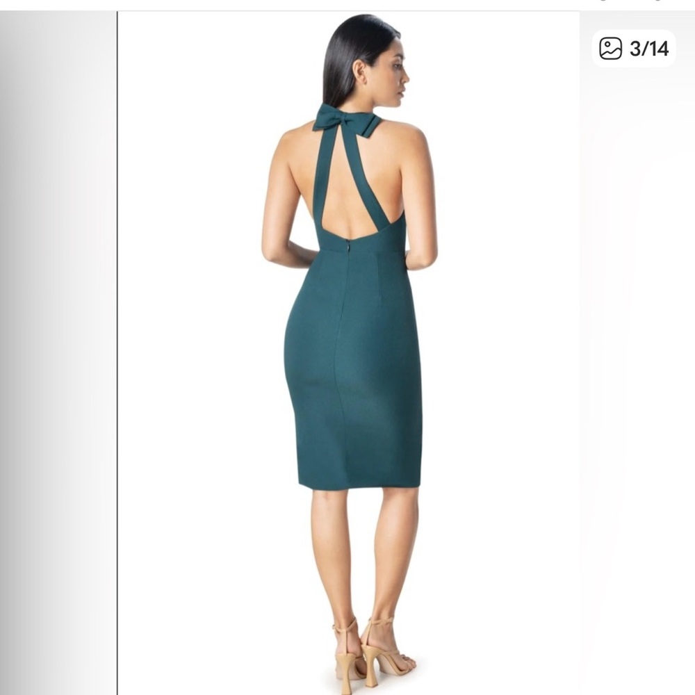Dress the Population Dark Green Midi Dress